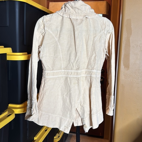 Sundance Every Angle Linen Blend Jacket Beige Button Up Outerwear Size XS - Picture 11 of 12